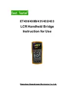 Предварительный просмотр 1 страницы East Tester ET430 Instructions For Use Manual