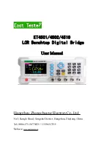 Preview for 1 page of East Tester ET45 Series User Manual