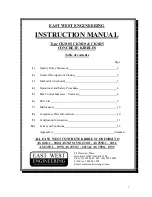 Предварительный просмотр 1 страницы East West Engineering CKM05 Instruction Manual