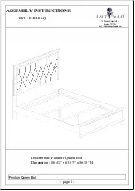 East West Furniture PAH-05-Q Assembly Instructions preview