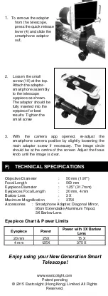 Preview for 8 page of EASTCOLIGHT Galaxy Tracker 375 32015 User Manual