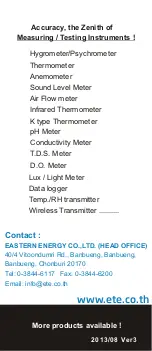 Preview for 17 page of Eastern Energy 7721 Operation Manual