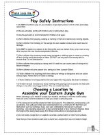 Предварительный просмотр 3 страницы Eastern Jungle Gym CLASSIC Owner'S Instruction Manual
