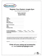Предварительный просмотр 17 страницы Eastern Jungle Gym CLASSIC Owner'S Instruction Manual