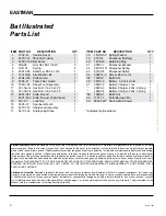 Preview for 2 page of EASTMAN BAT Instructions & Illustrated Parts List