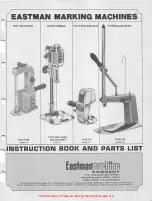EASTMAN CD2 Instruction Book And Parts List preview