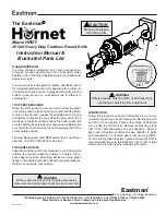 Предварительный просмотр 1 страницы EASTMAN Hornet HRNT Instruction Manual & Illustrated Parts List