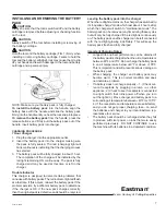 Предварительный просмотр 7 страницы EASTMAN Hornet HRNT Instruction Manual & Illustrated Parts List