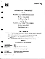 Предварительный просмотр 2 страницы EASTMAN Kodak X-Omat 270 RA Modification Instructions