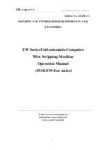 Предварительный просмотр 1 страницы EASTONTECH EW Series Operation Manual