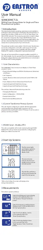 Preview for 1 page of Eastron SDM630MCT-2L User Manual