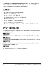 Preview for 2 page of Eastwood Fairmount Tools 31805 Instructions Manual