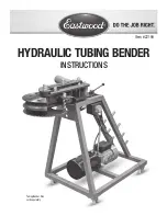 Eastwood HYDRAULIC TUBING BENDER Instructions Manual preview