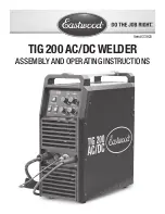 Eastwood TIG 200 Assembly And Operating Instructions Manual preview