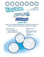 Easy-Bake 65549/65705 Cooking Manual preview