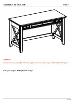 Предварительный просмотр 11 страницы Easy Top DELANEY WRITING DESK User Manual