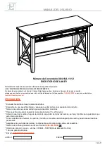 Предварительный просмотр 12 страницы Easy Top DELANEY WRITING DESK User Manual