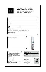 Preview for 15 page of Easy@Home 3 SHELF FLOOR LAMP User Manual