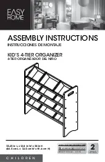 Easy@Home KID'S 4-TIER ORGANIZER Assembly Instructions preview