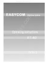 Предварительный просмотр 1 страницы EasyCom ET-80 Operating Instructions Manual