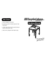 Preview for 1 page of EasyGO Cabana Instruction Manual