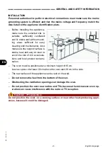 Предварительный просмотр 62 страницы EasyLine MC/1452 Use And Maintenance