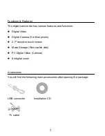 Preview for 2 page of Easypix Cruiser DVC2712 User Manual