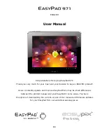 Preview for 1 page of Easypix EasyPad 971 User Manual