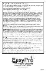 Preview for 8 page of EasyPro AquaShine WFL3 Instructions For Operation, Safety, Warranty