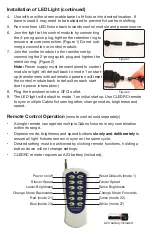 Предварительный просмотр 2 страницы EasyPro Cabrio Lighting Series Instructions For Operation, Safety, Warranty