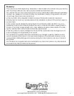 Preview for 8 page of EasyPro ECF10 Instructions For Operation Manual