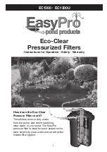 EasyPro Eco-Clear EC2600U Instructions For Operation, Safety, Warranty предпросмотр