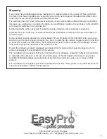 Preview for 4 page of EasyPro EP120 Instructions For Operation, Safety, Warranty