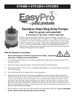 Предварительный просмотр 1 страницы EasyPro EPS650 Instructions For Operation, Safety, Warranty