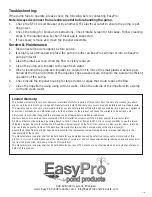 Предварительный просмотр 2 страницы EasyPro EPS650 Instructions For Operation, Safety, Warranty