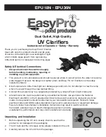 EasyPro EPU18N Instructions For Operation, Safety, Warranty preview