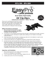 Предварительный просмотр 1 страницы EasyPro EPU18N Instructions For Operation, Safety, Warranty