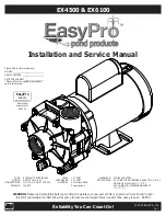 Предварительный просмотр 1 страницы EasyPro EX4500 Installation And Service Manual