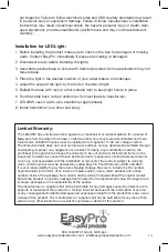 Preview for 2 page of EasyPro LED4WW Instructions For Operation, Safety, Warranty