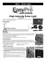 EasyPro SOL1 Instructions preview