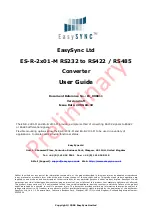 Предварительный просмотр 1 страницы EasySync ES-R-2 01-M Series User Manual