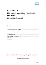 easywell EW-08HS Operation Manual preview
