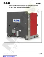 Preview for 1 page of Eaton 120VCP-W25 Instructions For Installation, Operation And Maintenance