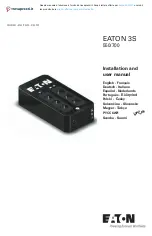 Preview for 1 page of Eaton 3S700D Installation And User Manual