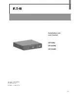 Preview for 1 page of Eaton 5P1000RC Installation And User Manual