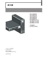 Preview for 1 page of Eaton 5PX 1500i RT2U Installation And User Manual