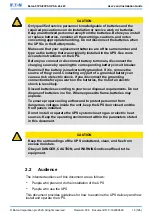 Preview for 14 page of Eaton 91PS User And Installation Manual