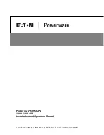 Eaton 9395 UPS 10001100 kVA Installation And Operation Manual preview