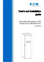 Eaton 93E G2 100/100 User And Installation Manual preview