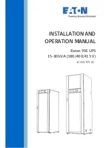 Eaton 93E Installation And Operation Manual preview